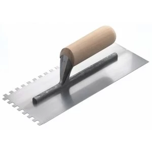 RST Notched Trowel 10mm (Square Notch) Wood Handle