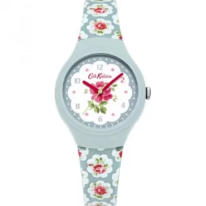 Ladies Cath Kidston Provence Rose Blue Silicone Strap Watch