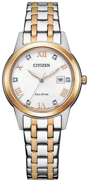 Citizen FE1246-85A Womens Silhouette Crystal White Dial Watch