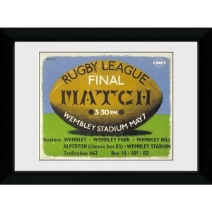 Transport For London Rugby 50 x 70 Framed Collector Print