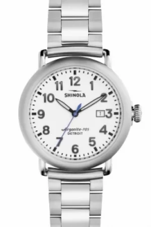 Mens Shinola Runwell 41mm Stainless Steel 3 Link Watch S0120001110
