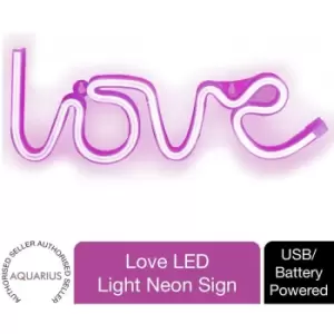 Neon Love Shape Colorful LED Night light For Art Decorative Room - Aquarius