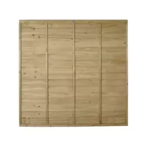 Forest 6' x 5'6 Pressure Treated Super Lap Fence Panel (1.83m x 1.68m) - Natural Timber