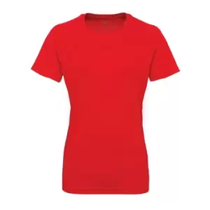 Tri Dri Womens/Ladies Panelled Crew Neck T-Shirt (S) (Fire Red)