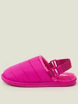 Accessorize Quilted Slingback Slipper, Pink Size M Women