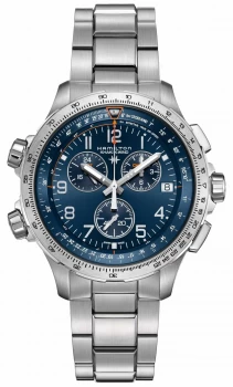 Hamilton Khaki Aviation X-Wind GMT Blue Dial Stainless Watch