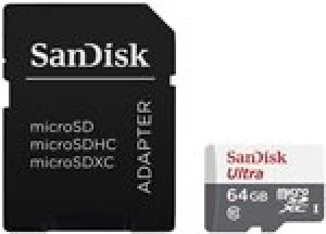 SanDisk 64GB Class 10 Ultra Android MicroSDHC Memory Card and SD Adapter