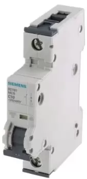 Siemens Sentron 10A MCB Mini Circuit Breaker1P Curve C, Breaking Capacity 6 kA