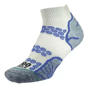 1000 Mile Womens/Ladies Lite Ankle Socks (3 UK-5 UK) (Silver/Royal Blue)