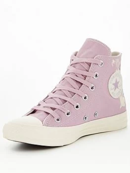 Converse Chuck Taylor All Star Floral Fusion Hi-Tops - Pink, Size 4, Women