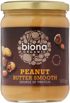 Biona Peanut Butter - Smooth No Added Salt - 500g