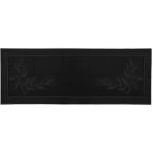JVL - Foliage Scraper Rubber Pin Patio Doormat, 45x120cm, Black