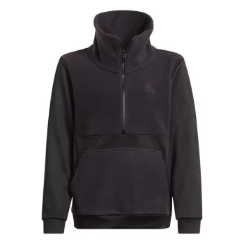 adidas GR Quarter Zip Sweater Junior Girls - Black