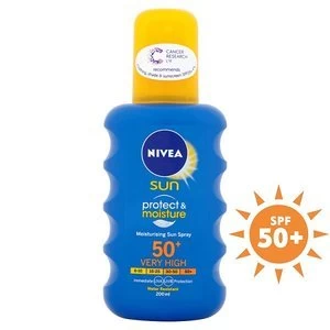 Nivea Sun Protect and Moisture Moisturising Spray SPF50 200ml