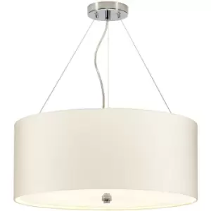 Elstead - LightBox Pearce 22 Cylindrical Pendant with Polished Chrome Ceiling Pan