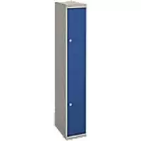 Bisley Basic Contract Locker Lockable with 2 Doors CLK182 Steel 305 x 457 x 1802mm Goose Grey & Oxford Blue
