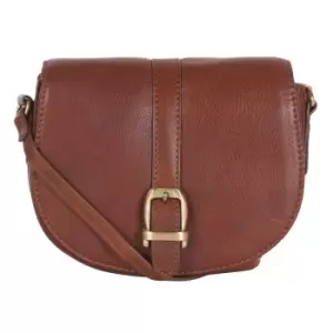 Barbour Womens Laire Leather Saddle Bag Brown One Size