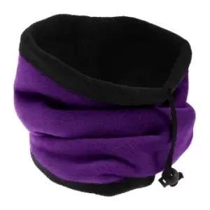 FLOSO Womens/Ladies Multipurpose Fleece Neckwarmer Snood / Hat (One Size) (Purple)