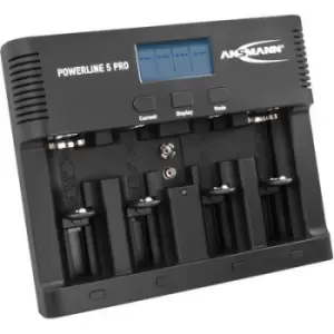 Ansmann Powerline 5 Pro Charger for cylindrical cells NiCd, NiMH AAA , AA , C, D, 9V PP3