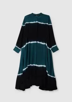 Religion Womens Light Tie Dye Stripe Dress In Stargazer Blue / Black
