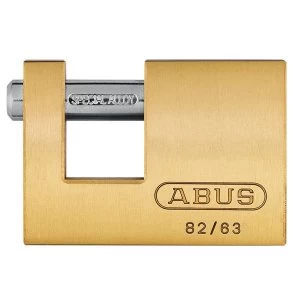ABUS Mechanical 82/90mm Monoblock Brass Shutter Padlock Keyed Alike 8523