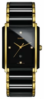 RADO Integral Diamonds High-Tech Ceramic Black Square Dial Watch
