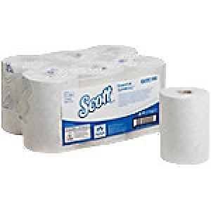 Scott Hand Towels 6695 1 Ply Rolled White 6 Rolls