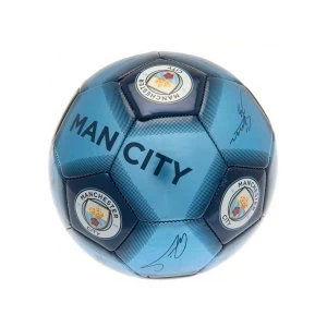 Man City Signature Ball Size 5 Metallic Blue 7080