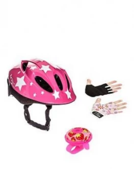 Sport Direct Sport Direct Pink Kids Bicycle Safety Set