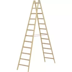 Hymer 71410 Timber Double Sided Step Ladder 2 x 12 Tread