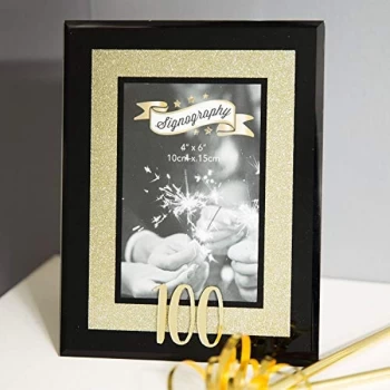 4" x 6" - Signography Gold Glitter Glass Frame - 100