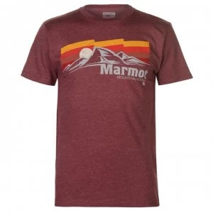 Marmot Sunsettter T Shirt Mens - Red
