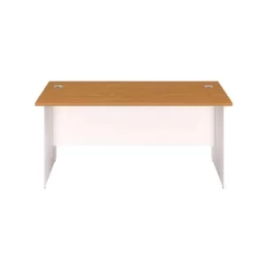1800 X 800 Panel Rectangular Desk Nova Oak-White