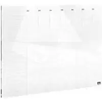 Nobo Small Desktop Whiteboard Weekly Planner 1915602 Dry Erase Glass Surface Frameless 430 x 560 mm White