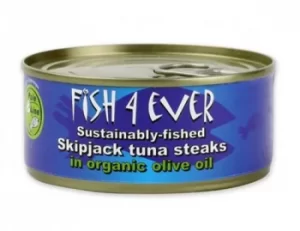 Fish 4 Ever Sustainably-Fished Skipjack Tuna Steaks in Olive Oil 160g