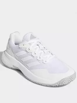 adidas Gamecourt 2.0 Tennis Shoes, Black/White/White, Size 6.5, Women
