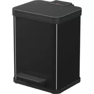 Hailo Eco waste collector with pedal, duo Plus M, capacity 2 x 9 l, black