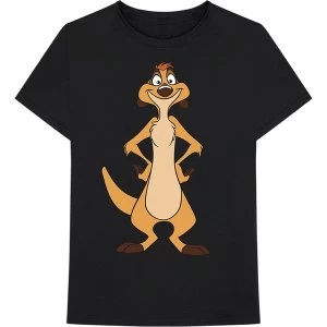 Disney - Lion King - Timon Stand Unisex Large T-Shirt - Black