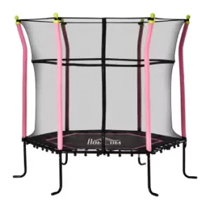 Homcom Childrens Trampoline With Safety Enclosure Net Adventure Bounce