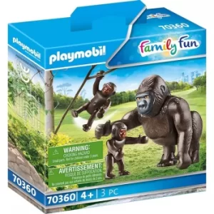 Playmobil Family Fun Gorilla with Babies Playset