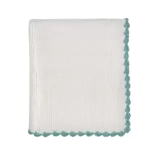 Helena Springfield Ashley/Eloise Knitted Throw, Teal & Ivory