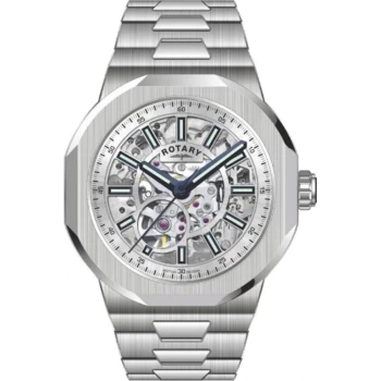 Mens Rotary GB05415-02 Regent Automatic Steel Bracelet Wristwatch Colour - Silver