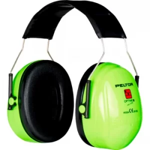 3M PELTOR Optime II Earmuffs, 31 dB, Hi-Viz, Headband, H520A-472-GB