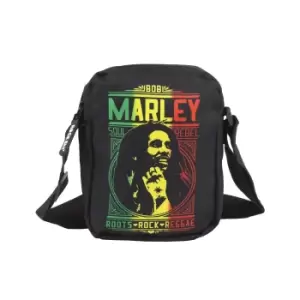 Rock Sax Roots Rock Bob Marley Crossbody Bag (One Size) (Black)