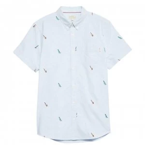 Jack Wills Barson Embroidered Shirt - Blue/White