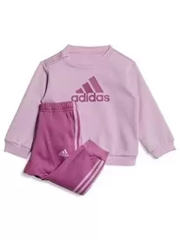 adidas Favourites Toddler Girls Badge Of Sport Crew And Jogger Set, Light Purple, Size 18-24 Months, Women