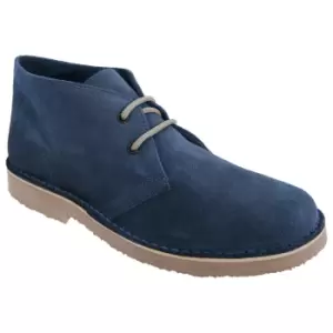 Roamers Mens Real Suede Round Toe Unlined Desert Boots (12 UK) (Navy)
