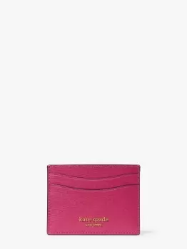 Kate Spade Morgan Saffiano Leather Card Holder, Plum Liqueur, One Size