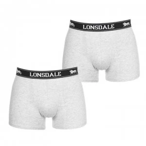 Lonsdale 2 Pack Trunks Mens - Grey
