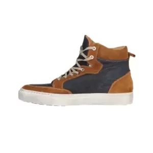 Helstons Maya Canvas Armalith Leather Gold Blue Shoes 37
